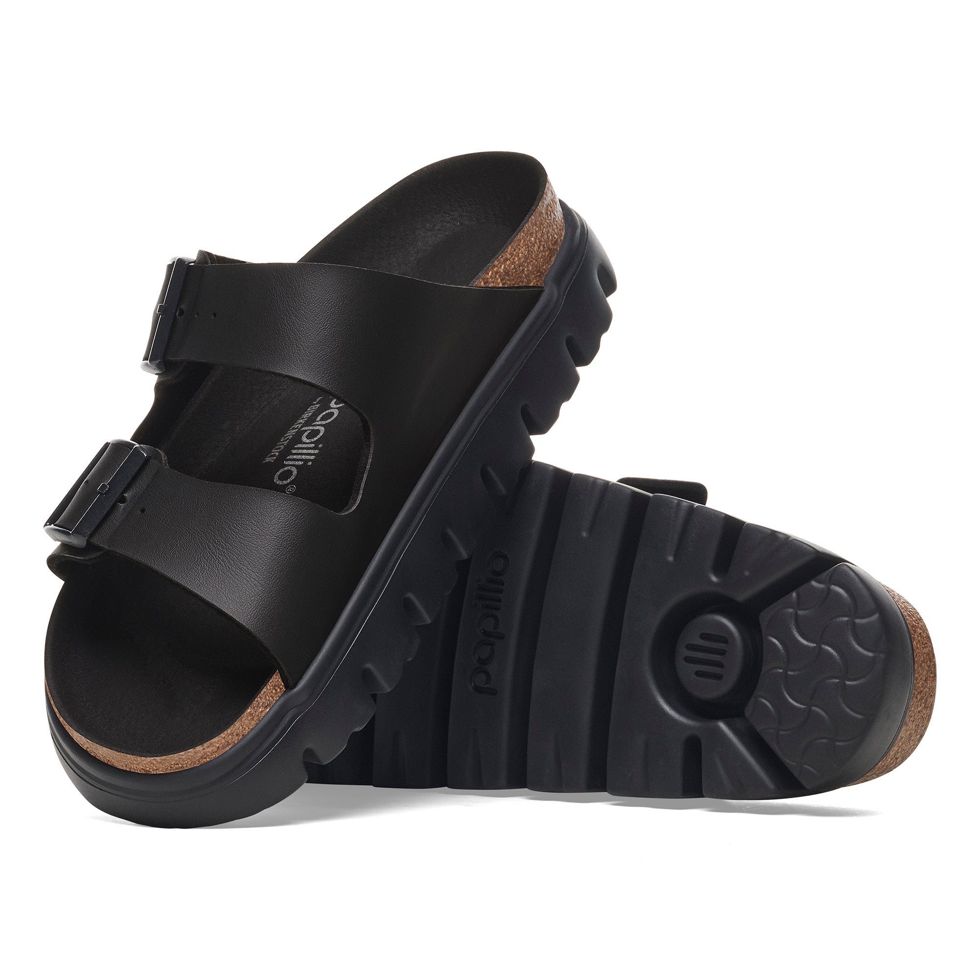 Papillio Arizona Chunky blacklack Birko-Flor by Birkenstock