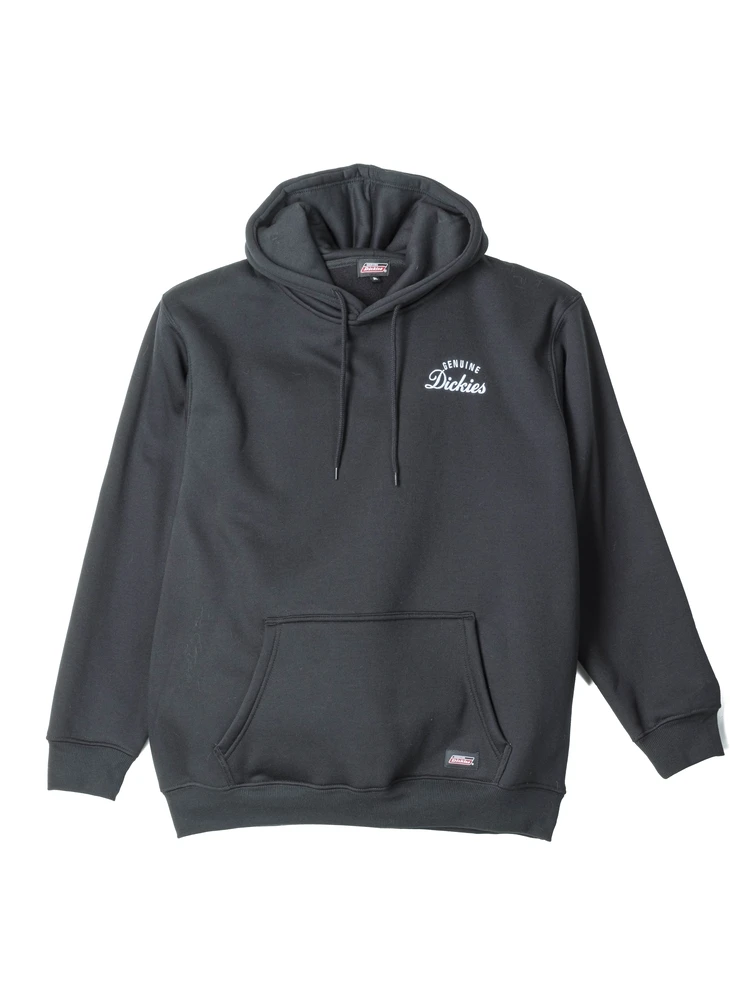 L．グレー 【GENUINE DICKIES】裏起毛ワンポイント刺繍フルジップ