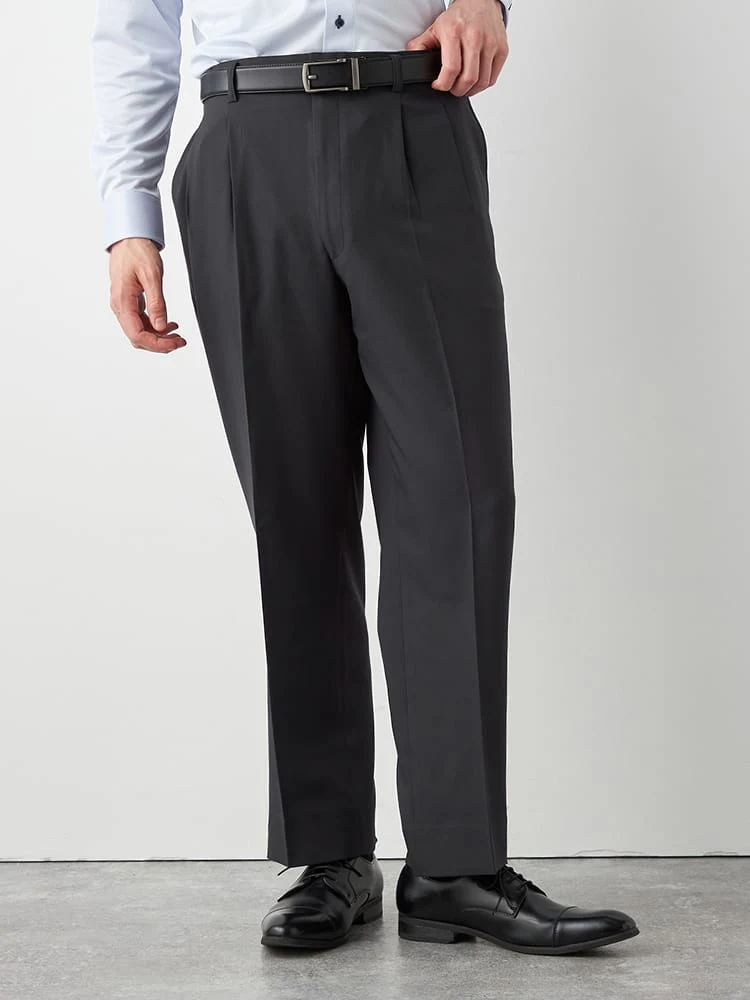 C．グレー 【股下73cm】スソ上げのいらない洗えるストレッチ