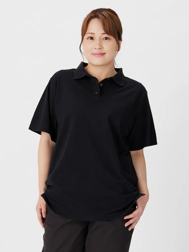 L．グレー 鹿の子半袖ポロシャツ | フォーエル公式通販