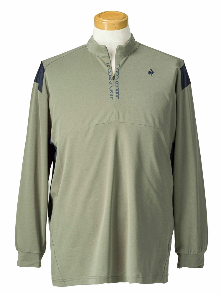 カーキー 【ルコックゴルフ】スポーティハーフジップ長袖シャツ