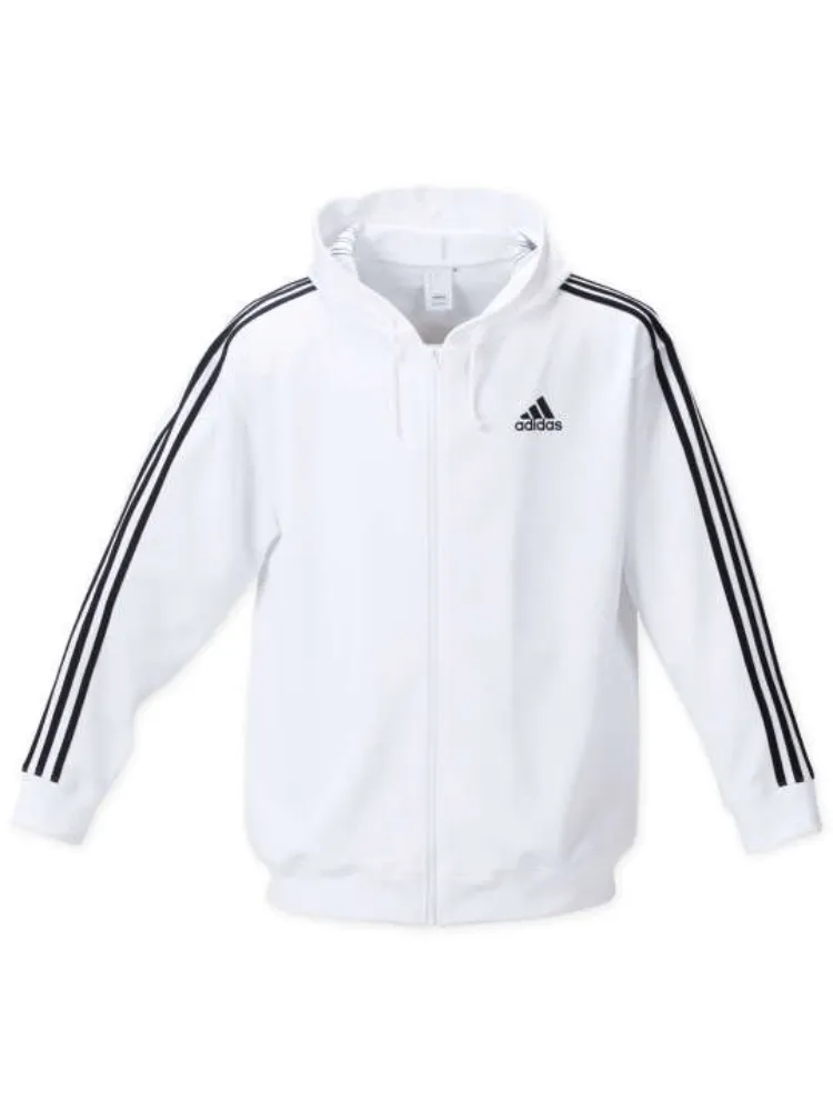 ホワイト 【adidas(アディダス)】スウェットフルジップパーカー
