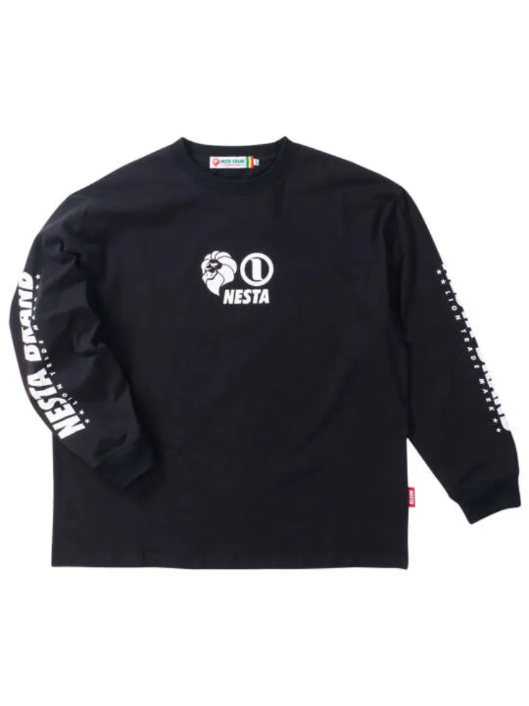 ブラック 【NESTA-BRAND】天竺長袖Tシャツ ＊カタログ商品