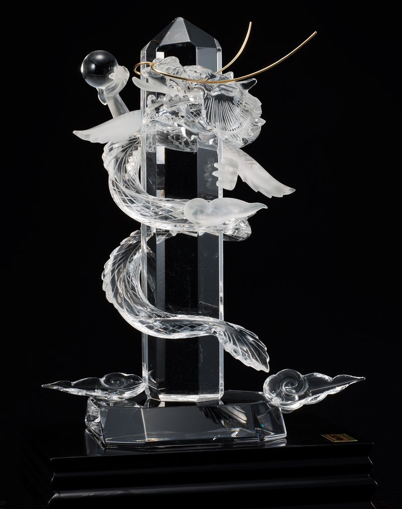 甲州水晶貴石細工】田中佑幸『倶利伽羅龍王』