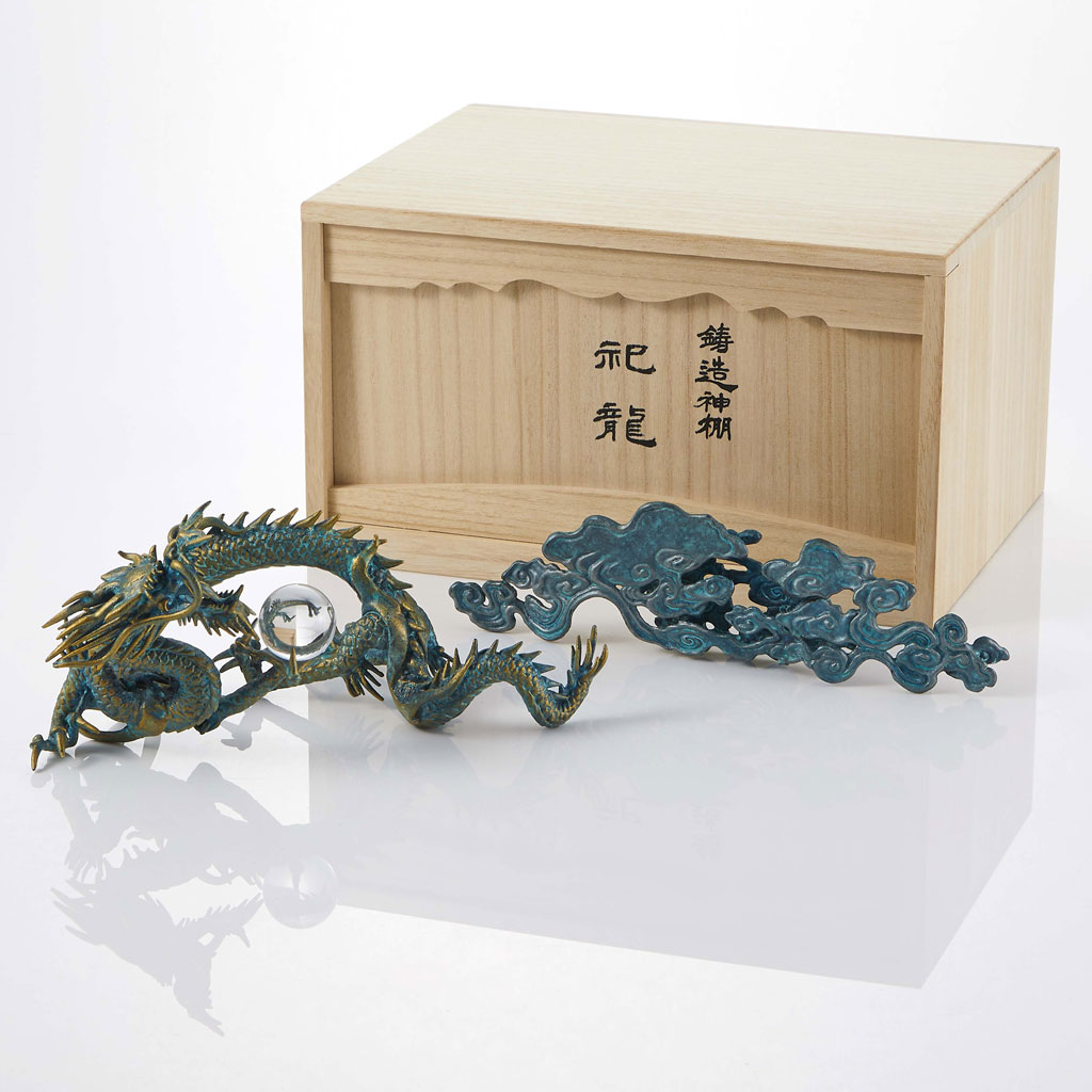 高岡銅器 須賀木仙子作 鋳銅 宗旦居士像 約3㎏ 共箱 V R9533B 高岡銅器