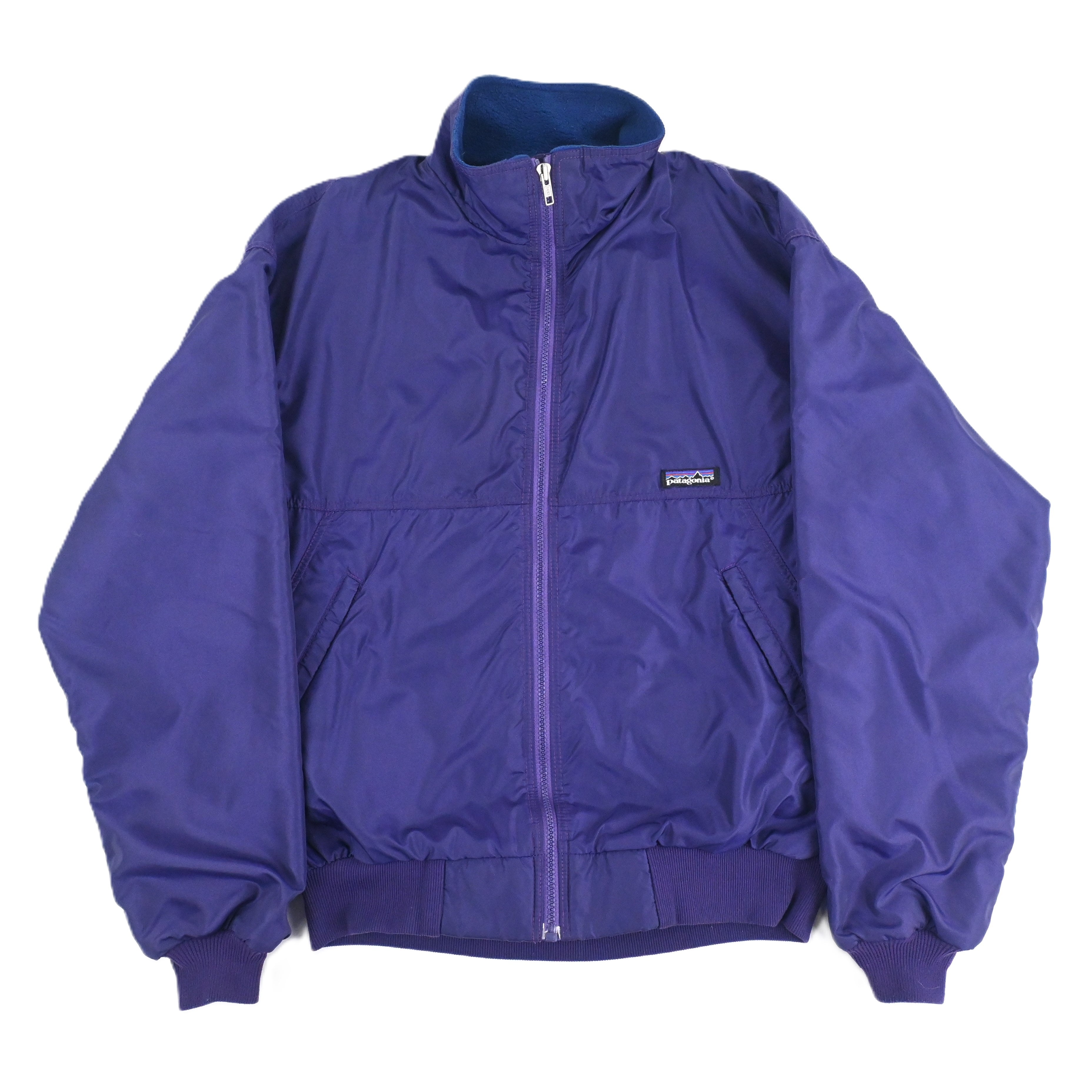 90 patagonia SHELLED CAPILENE JACKET SIZE M Eggplant/Navy