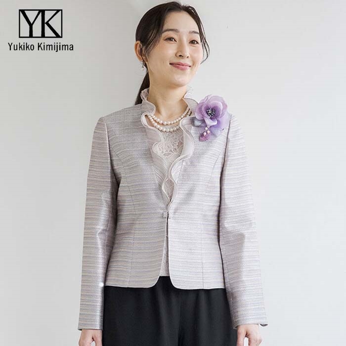 胸当て付きフォーマルジャケット 11号・ピンク｜東京ソワール