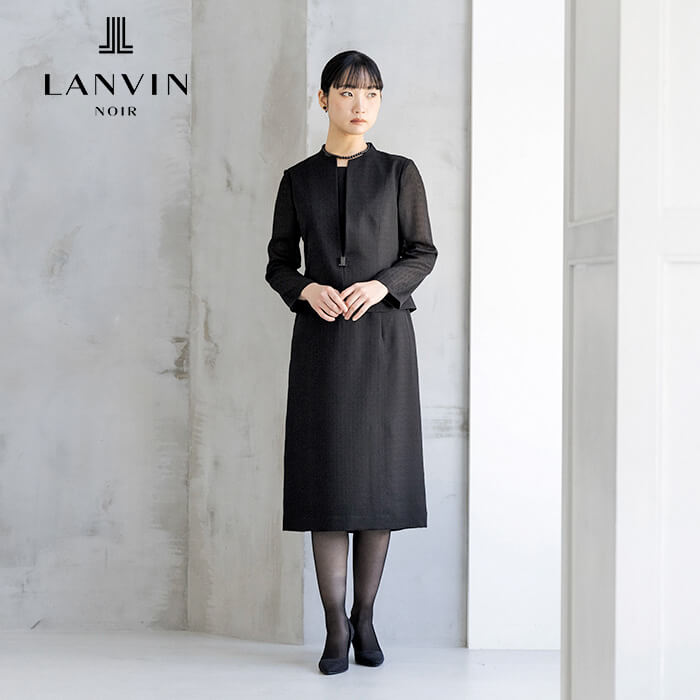 絡み織｜シルク100％のジャカードワンピース 7号・ブラック｜東京