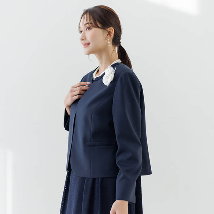 15号～19号｜ノーカラージャケットとオパールワンピースのアンサンブル