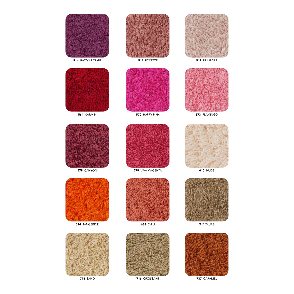 Abyss Habidecor Color Swatch Samples | Colors of Abyss Bathsheets