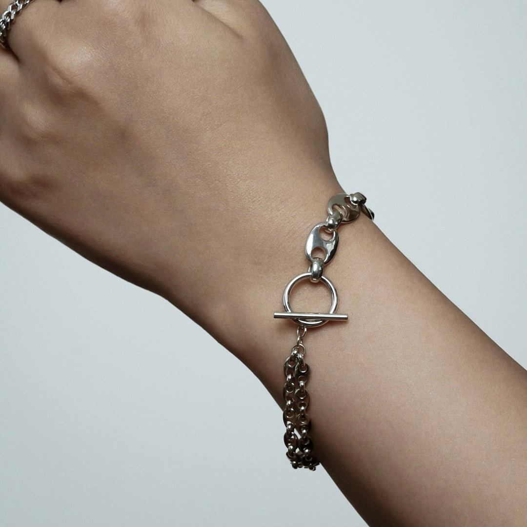 Dual Chain Bracelet【Silver925】 – FLÜGEL