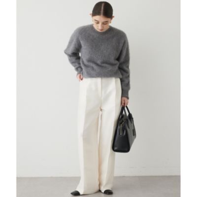 Whim Gazette(ウィム ガゼット)のカシミヤ混クルーネックファーニット