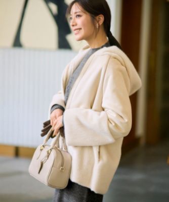 たけのこの里anysisエニィスィス フェイクムートンコート 新品未使用