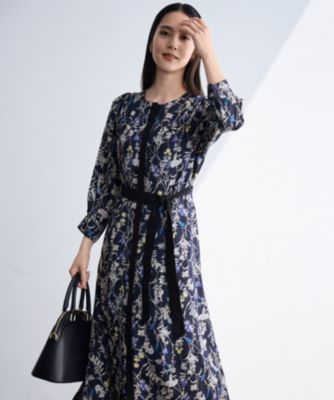 自由区(ジユウク)の【WEB&一部店舗限定】ハーバルフロープリント8分袖