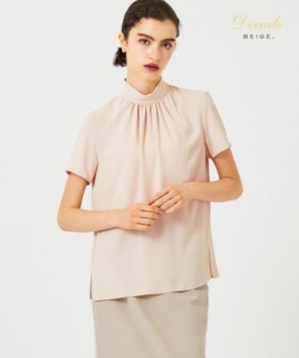 BEIGE，(ベイジ)のEVA / ハイネックハーフスリーブブラウス通販