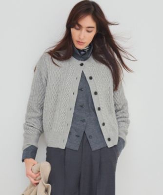 23区(ニジュウサンク)の【洗える】カシミヤブレンド ケーブルニット