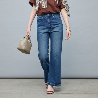 Rie Miller(リエミラー)の【RM denim】ハイウエストソフトフレアデニム