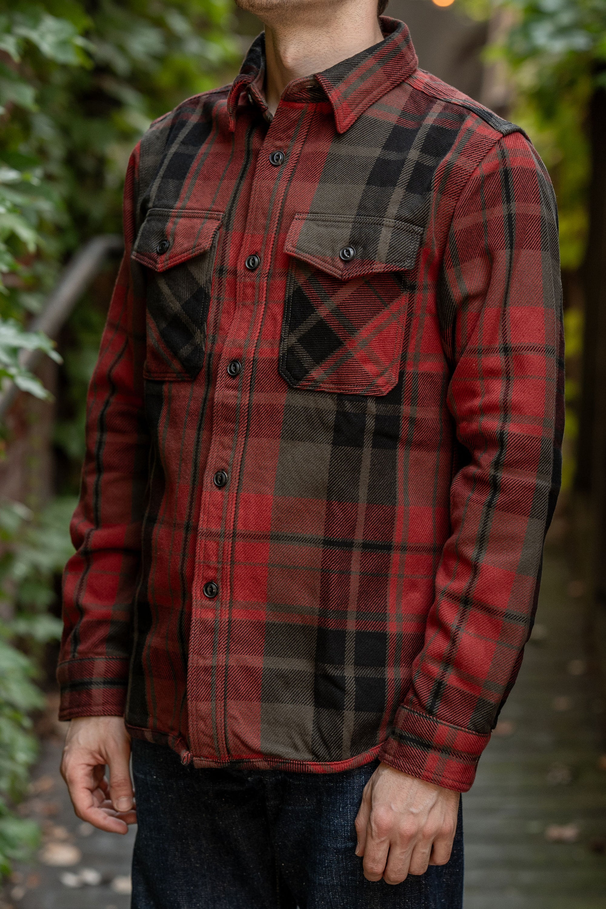 UES 502552 Extra Heavy Flannel Shirts - Red - Franklin & Poe