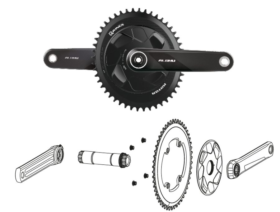 従来のアルミモデルから100gの軽量化に成功！新型カーボンクランク