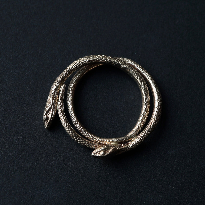 ELCAMI / Japanese rat snake Double Ring (ER-115 S/G) – Fuligo