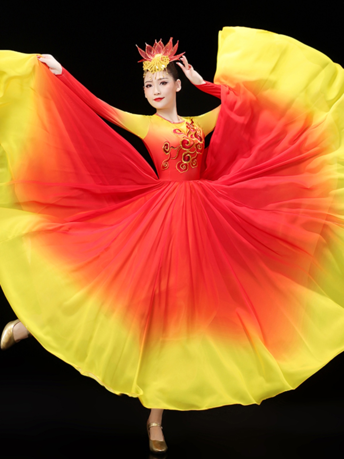 ダンス衣装 花舞グラデーションドレス 社交|ダンス衣装専門通販 Dancebeat