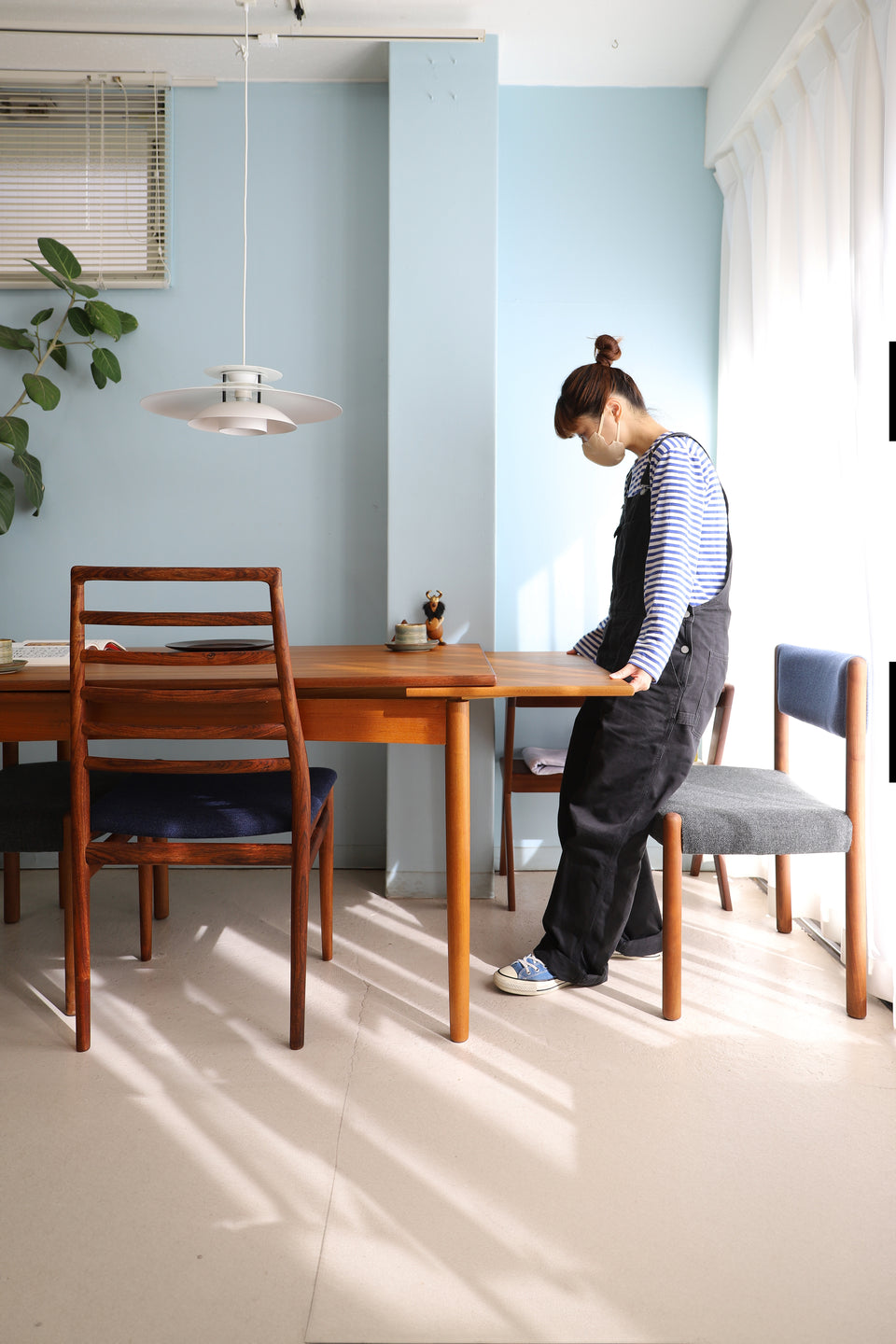 デンマークヴィンテージ エクステンション ダイニングテーブル 北欧