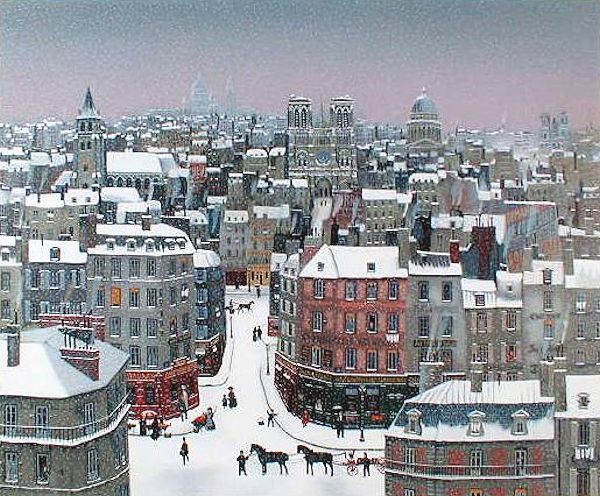 ドラクロワ「雪のパリ」 絵画 販売 買取 東京 自由が丘にある画廊