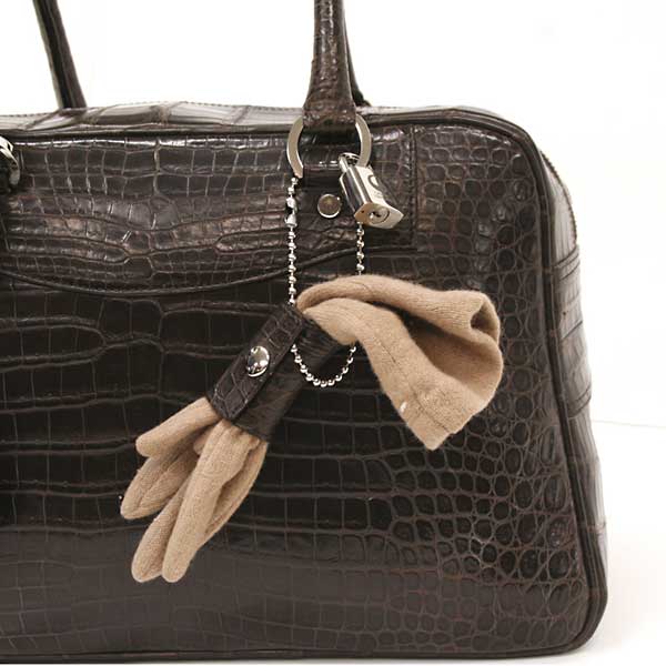 マットクロコダイルボストンバック（L）