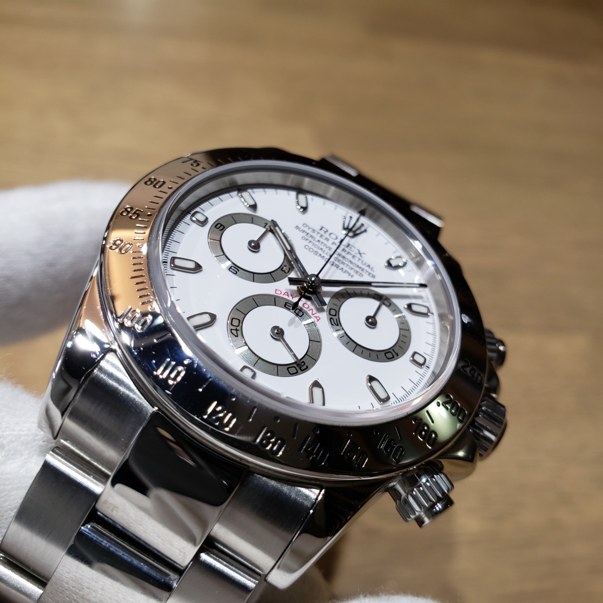 ROLEX デイトナ 116520 白文字盤 細針＆旧バックル K品番 中古品 - GenTle