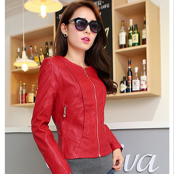 Qoo10] レザージャケット レディース ライダース