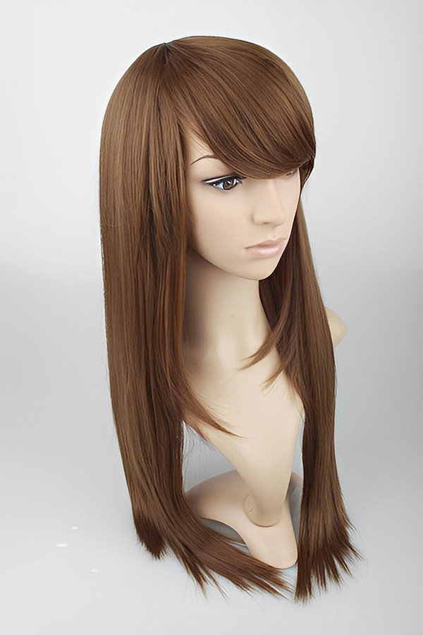 Qoo10] コスプレウィッグ ブラウンロングストレー