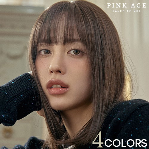 Qoo10] ピンクエイジ 総手植えフルウィッグ) リーフカット マ