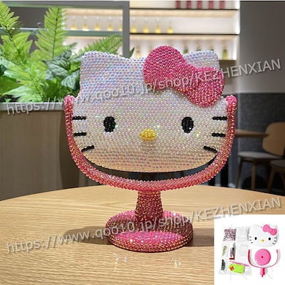 Qoo10] キラキラハローキティミラー 鏡デコレーシ : 家具・インテリア