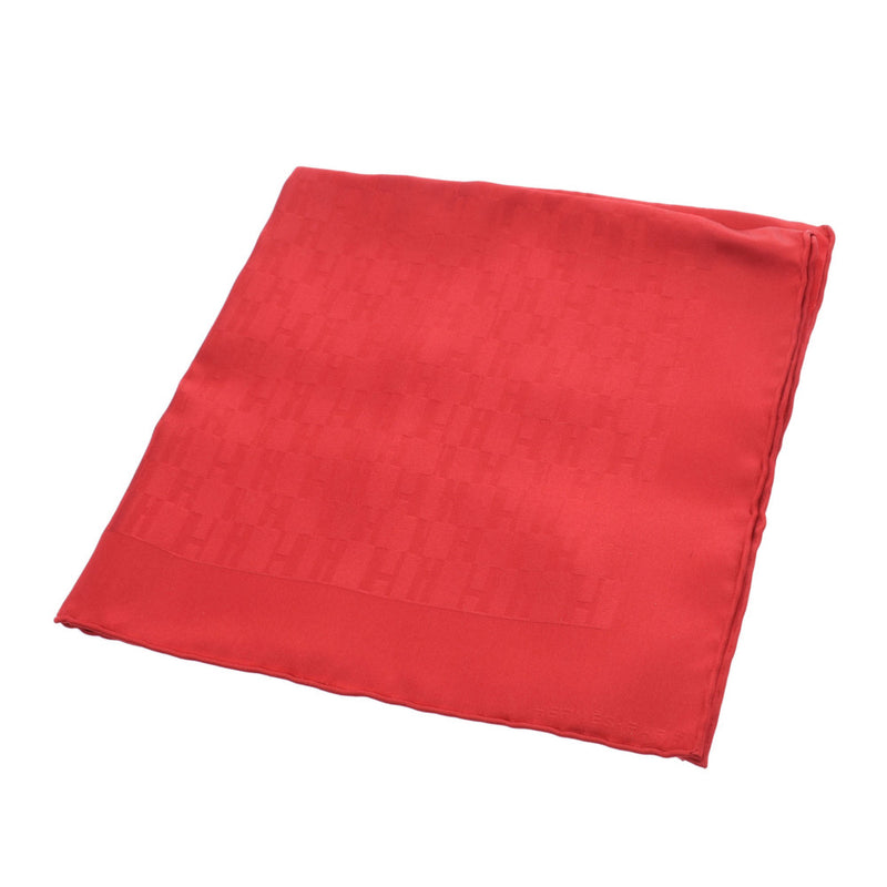 エルメスポケットチーフ グランアッシュ/GRAND H 赤 ユニセックス