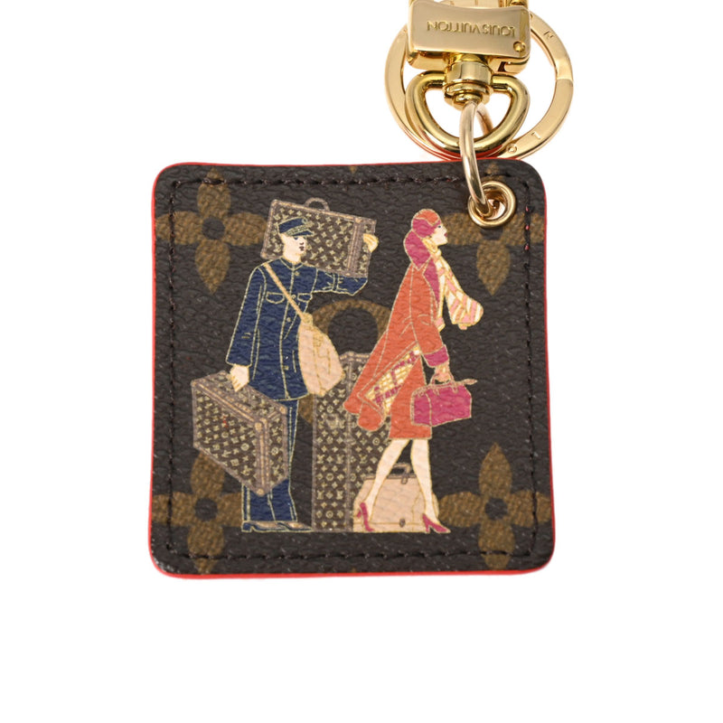 ルイヴィトンポルトフォイユ イリュストレ 茶/赤 レディース