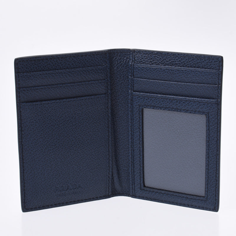 プラダパスケース 定期入れ 紺/赤 ユニセックス カードケース 2MC035