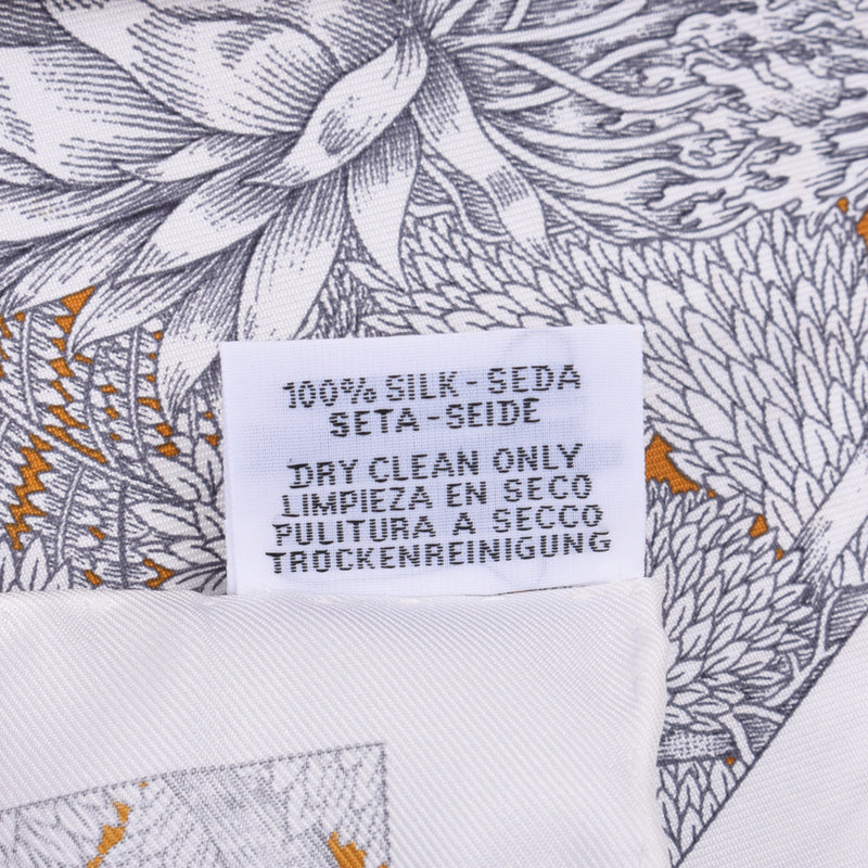 エルメスカレ90 フォーブル・トロピカル 白/ベージュ レディース