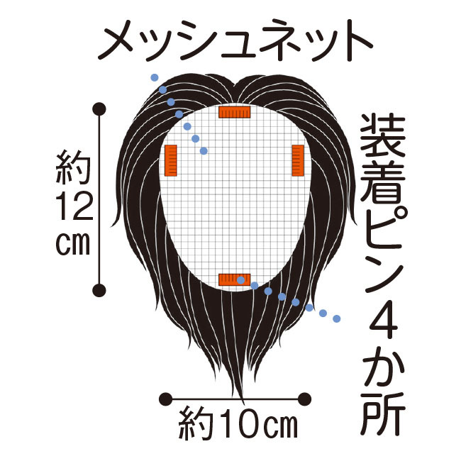 人毛100％ ナチュラルカバーピース 【通常】｜nihonchokuhan(日本直販