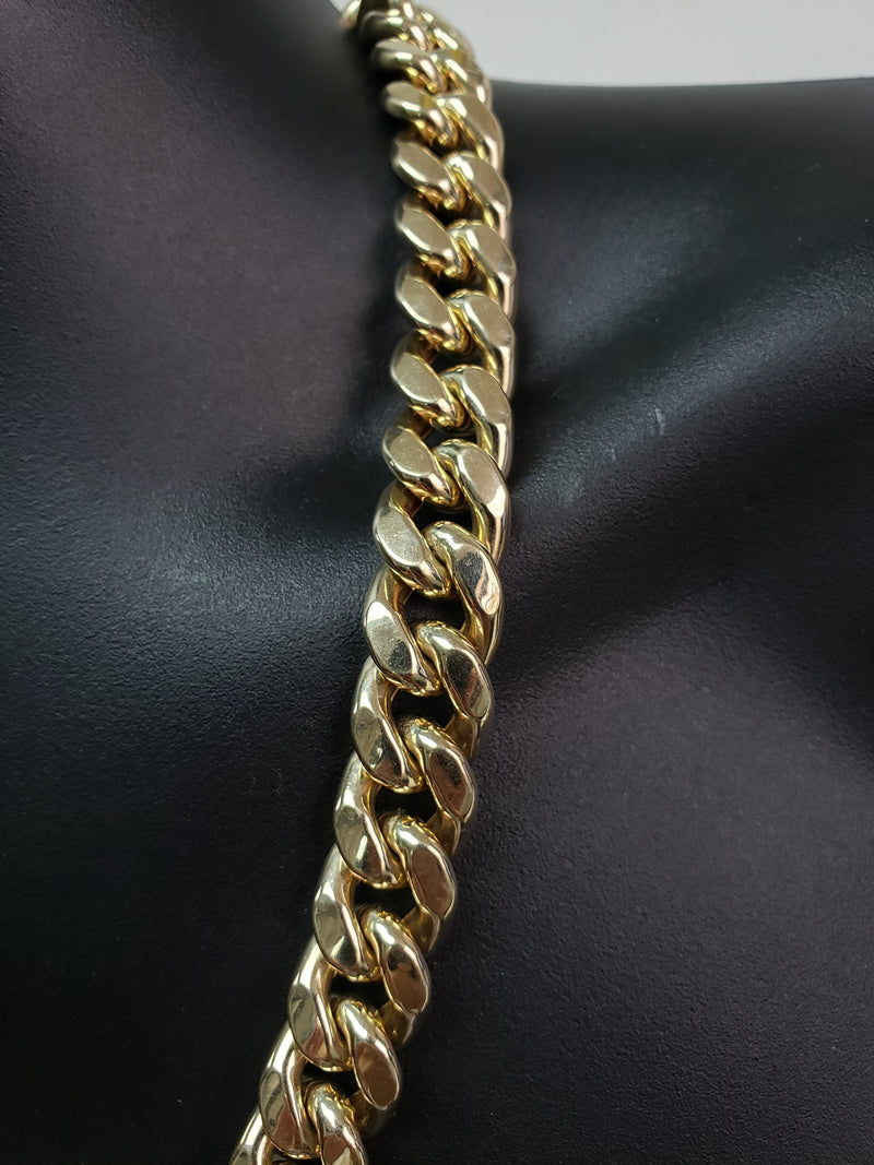 15MM 10k Yellow Gold Miami Cuban Link Chain MC15