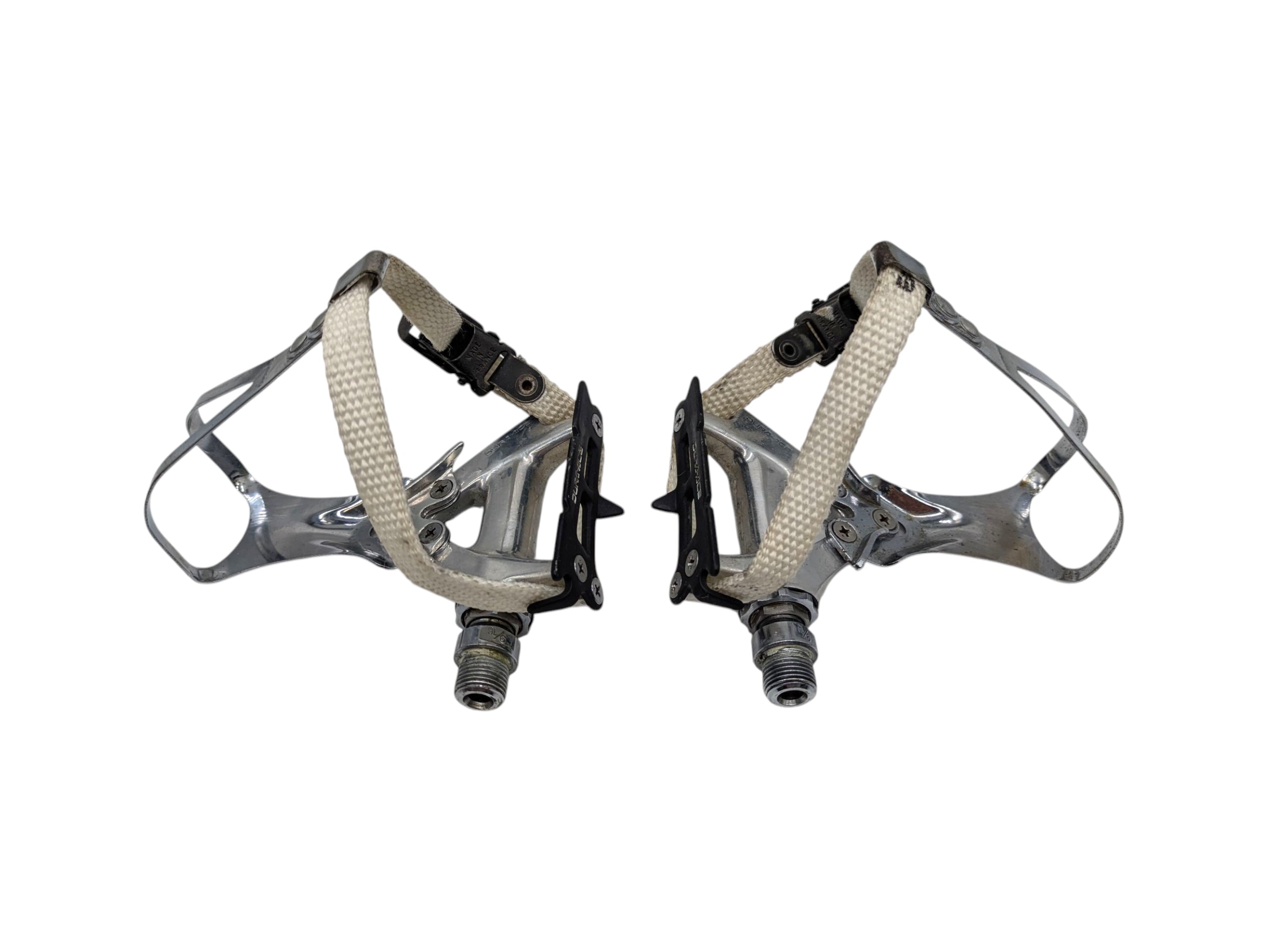 Shimano Dura-Ace PD-7400 Retro Road Pedals with Christophe Straps