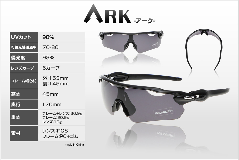 タイプ/モデル | ゴルフ特化型偏光サングラス – ARK 公式ページ