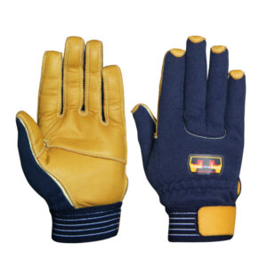 トンボレスキュー 耐切創手袋 アラミド繊維 手のひら革補強 指先ロール