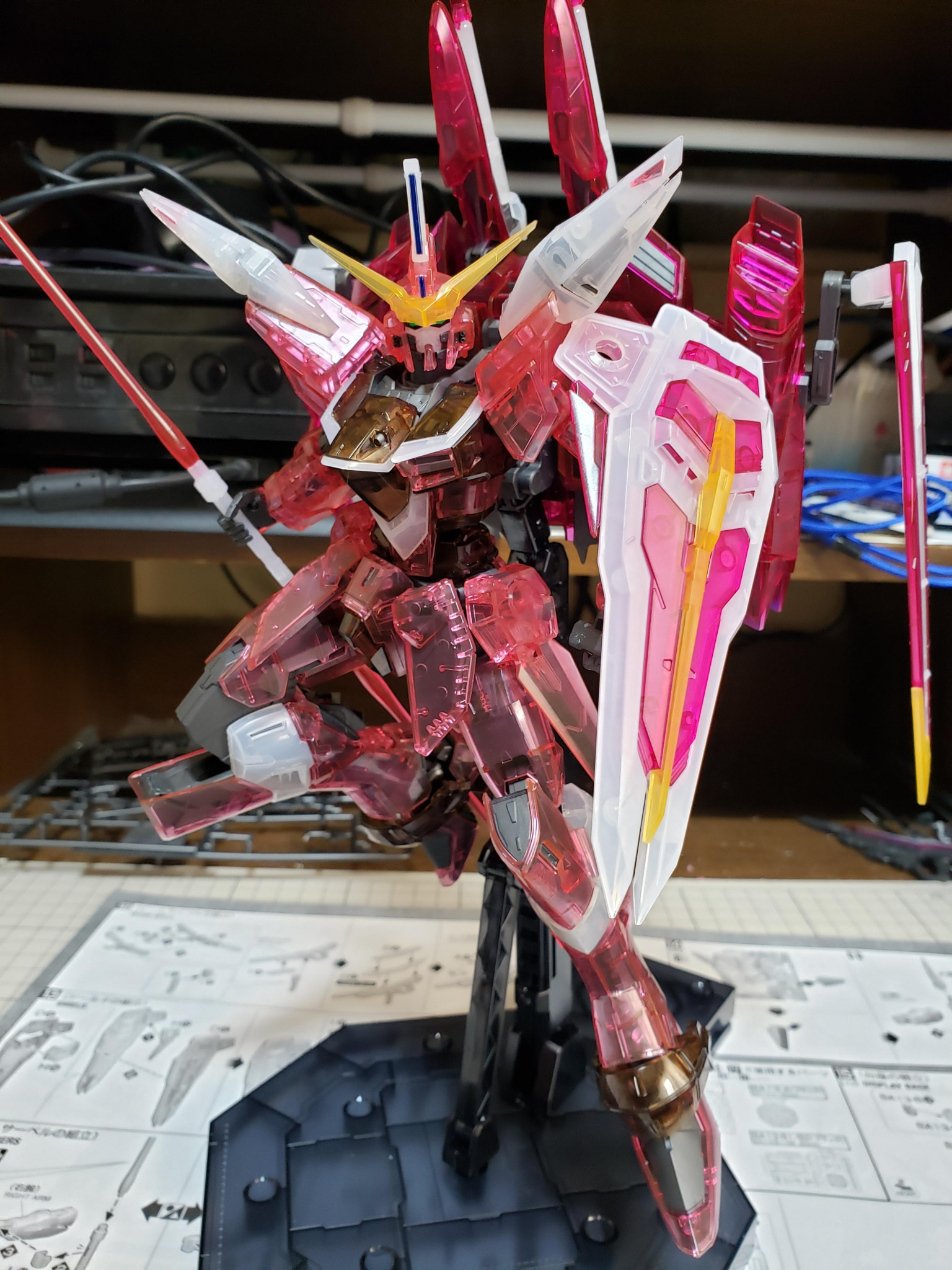 MGジャスティス限定クリアカラー｜はんしんさんのガンプラ作品｜GUNSTA