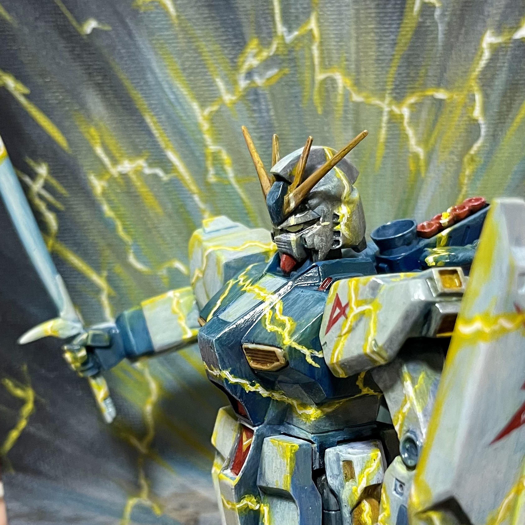 ポスター風νガンダム｜@BottomLanceさんのガンプラ作品｜GUNSTA