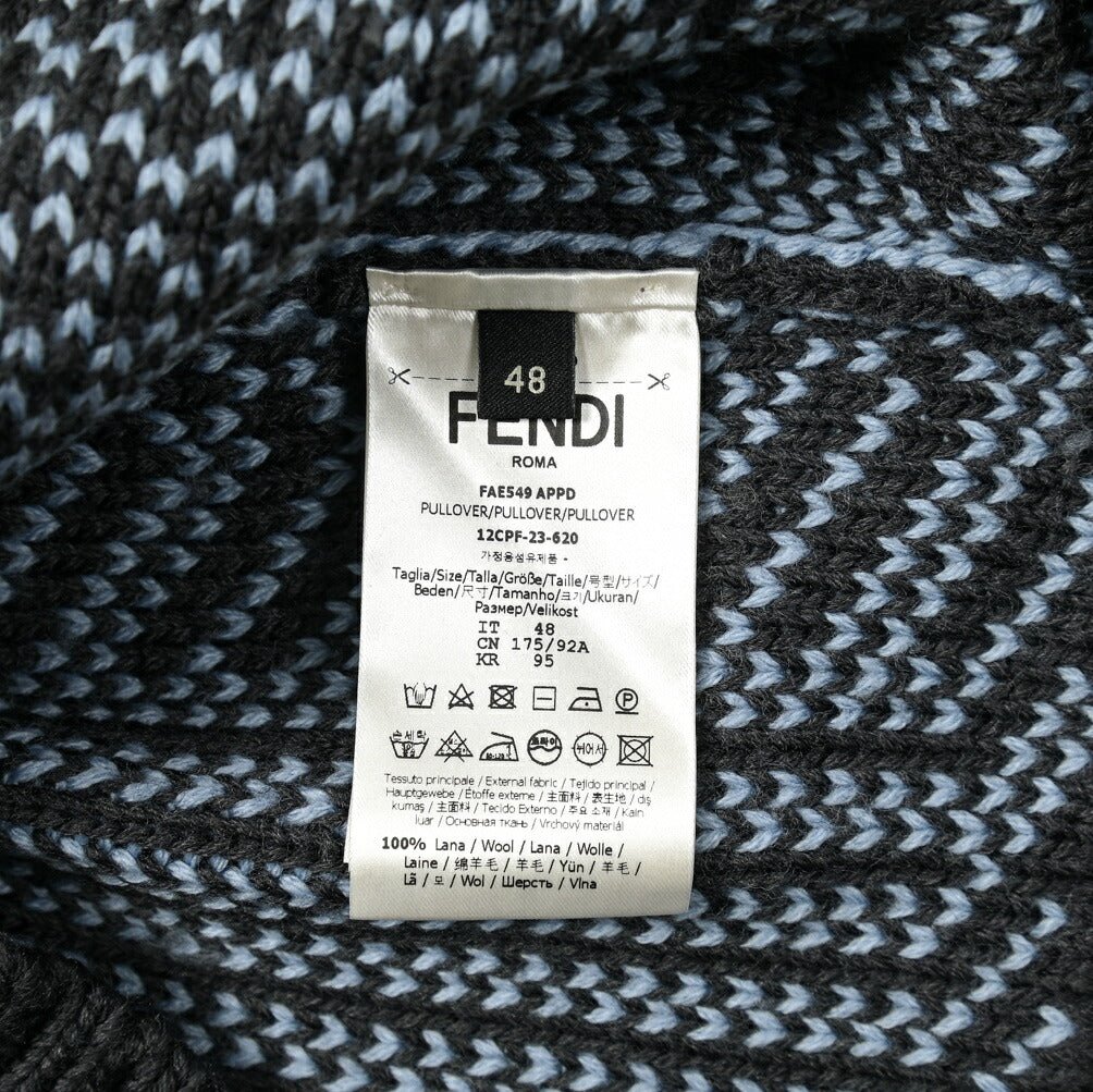 SALE｜FENDI フェンディ / ウール100% ミドルゲージクルーネック