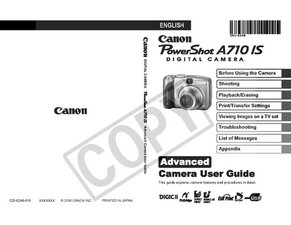 Canon PowerShot A710 IS Help: Learn How to Fix It Yourself.