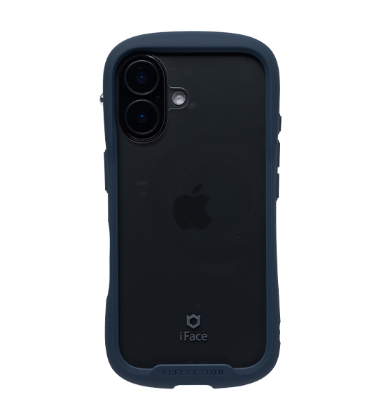 iPhone16 ブラックに、iFace Reflection スマホケースをつけてみた