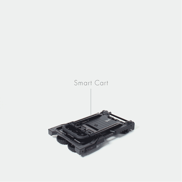 公式】FLATCART 2x4(ブラック)|二輪＆四輪に変形！収納わずか13cmの次