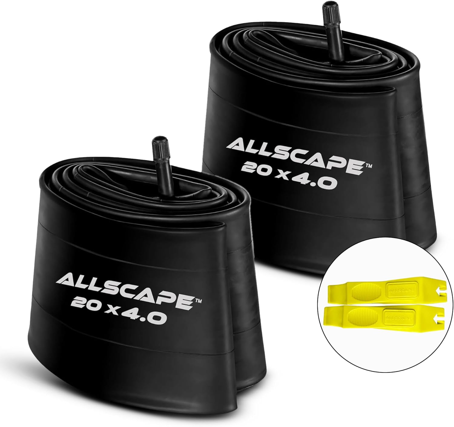 HEB Allscape 20x4' Tubes- Heavy Duty Bike Tube for Ebike Tires