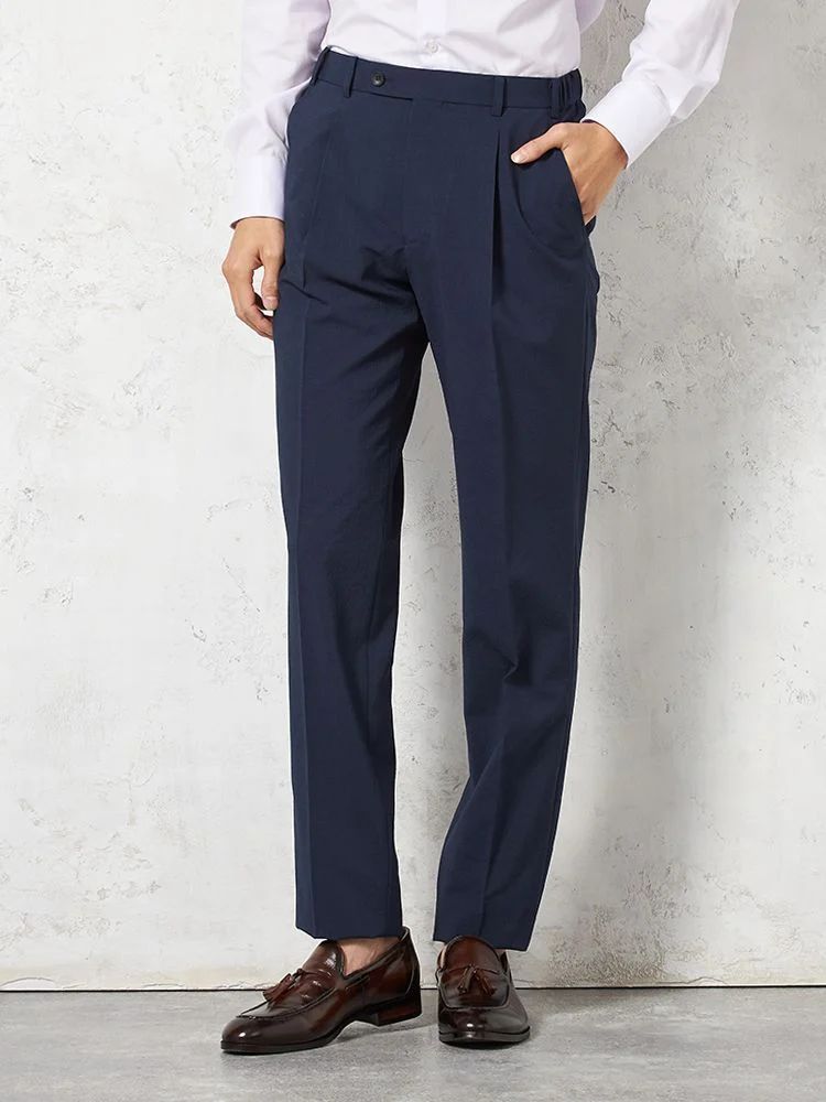 パンツウォッシャブル】スーツ 段返り3つボタン リネンライク ライト